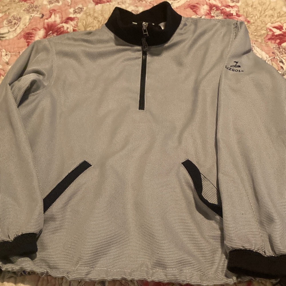 Women’s Liz Golf Black and Gray patterned quarter zip